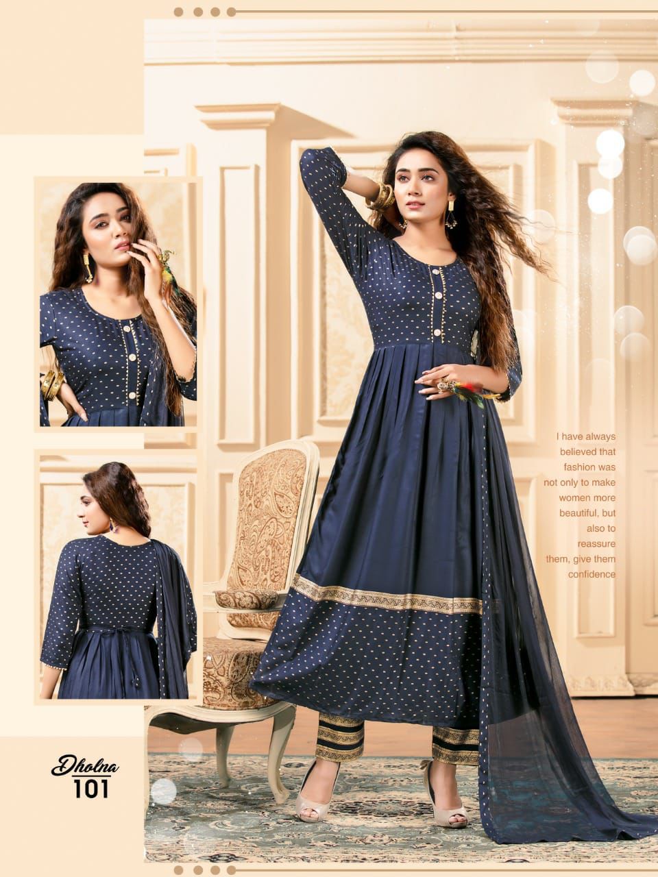 Beauty Queen Dholna Festive Wear Rayon Printed Ready Made Collection